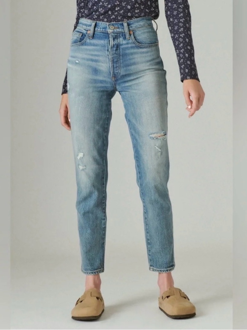 Lucky Brand Light Blue Straight Leg Jeans - Picture 1 of 9